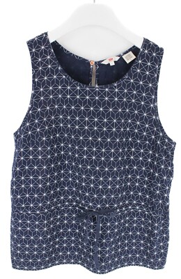 Levi's T-Shirt Damen Groß Ärmellos Gummibund Muster Blau