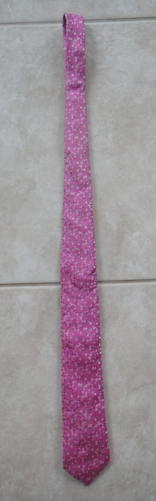 BUGATCHI Designer Pink Geometric Pattern 100% Sil… - image 3