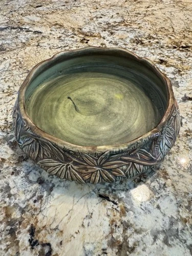 Weller Flemish Flower Frog Bowl With Original Sticker 10 No Issues