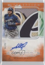 2019 Topps Inception Orange 23/25 Jesus Aguilar #IAJ-JA Jumbo Patch Auto 03o6