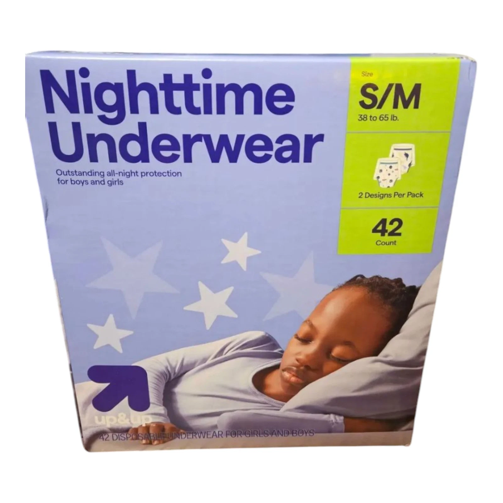 Up And Up Comfort Fit Boys Disposable Nighttime Underwear Size S/M New
