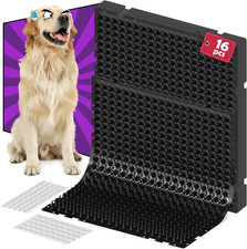16 Pack Black Scat Mats for Dogs - 16" X 13" Pet Deterrent Mat with 1" Spike. Ef