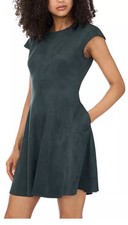 Vince camuto Faux suede Cap Sleeves Mini Dress