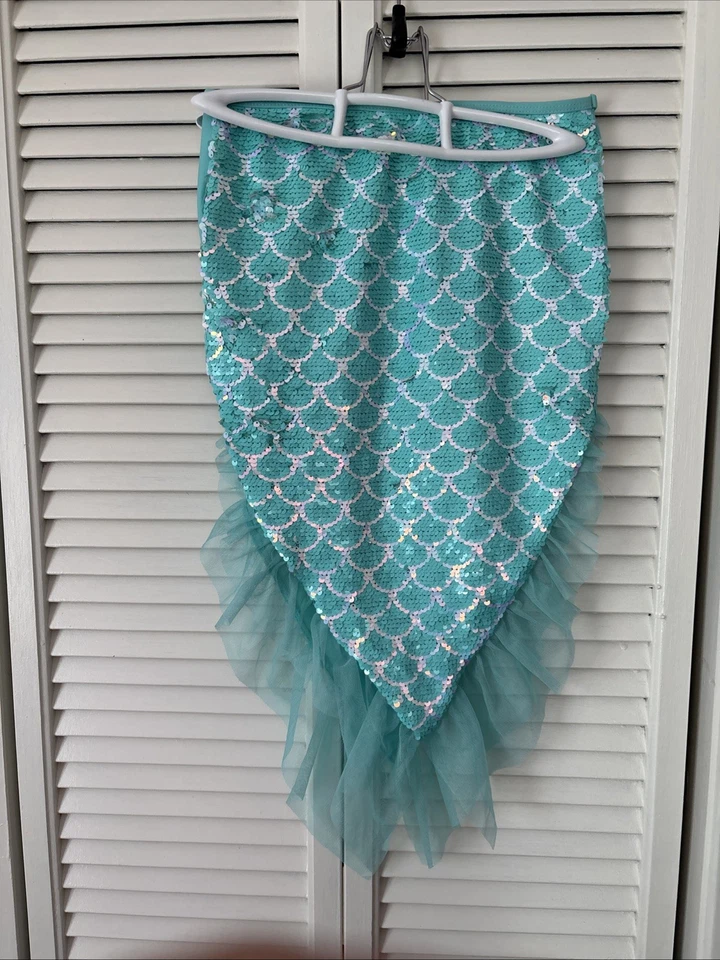 Juego de 2 FALDAS de cola de sirena Wonder Nation para niñas talla 10-12 para encubrimiento de natación Foto 4 de 4