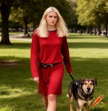 MICHAEL KORS Red/Black Stripe Dress Blouson Waist & Removable Belt  L  NWT $138