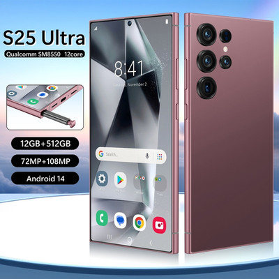 Global Unlocked 12+512 New S25 Ultra 5G Smartphone 7.3'' Android Cellphone 2 SIM