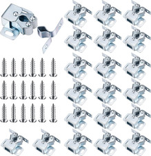 20 Pcs Cabinet Door Latch and Catch Hardware,Silver Double Roller Catch Cabine