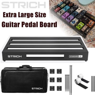 STRICH Extra Large Guitar Pedal Board Compact 25'' x 12.7'' x 2.83'' w/Carry Bag