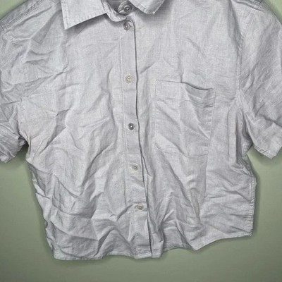 Aritzia Sunday Best Linen Organic Cotton Eliza Shirt - Lavender XS