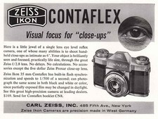 1956 Zeiss Ikon: Visual Focus Vintage Print Ad