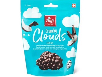 Frey Crunchy Clouds - Dark Swiss Chocolate Covered Coconut and Rice Crispies