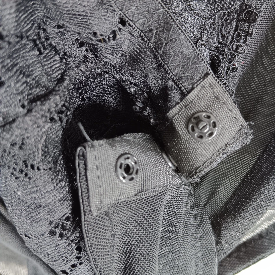 Body Marilyn Monroe Talla Mediana Negro Malla Acolchado Sujetador Correas Ajustables Encaje Foto 4 de 4