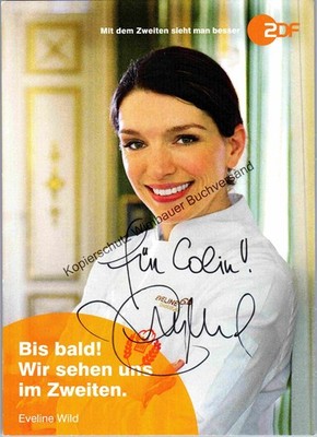 Original autograph Eveline Wild /// TV cook ORF ZDF /// autograph a 360428