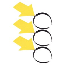 3Pcs Novelty Arrow Headband Reusable Yellow Funny Hair Hoop for Halloween