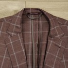 Eremenegildo Zegna Zero Weight Blazer Men 46L Slim Purple Blue Windowpane Spots