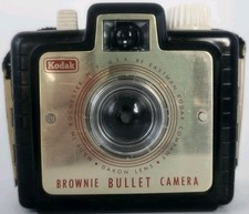 Vintage Kodak Brownie Bullet Camera Bakelite Original Strap Untested Display
