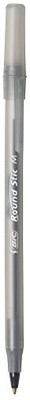 BIC ROUND STIC XTRA LIFE BALLPOINT PEN, MEDIUM POINT (1.0MM), 12-COUNT - BLACK
