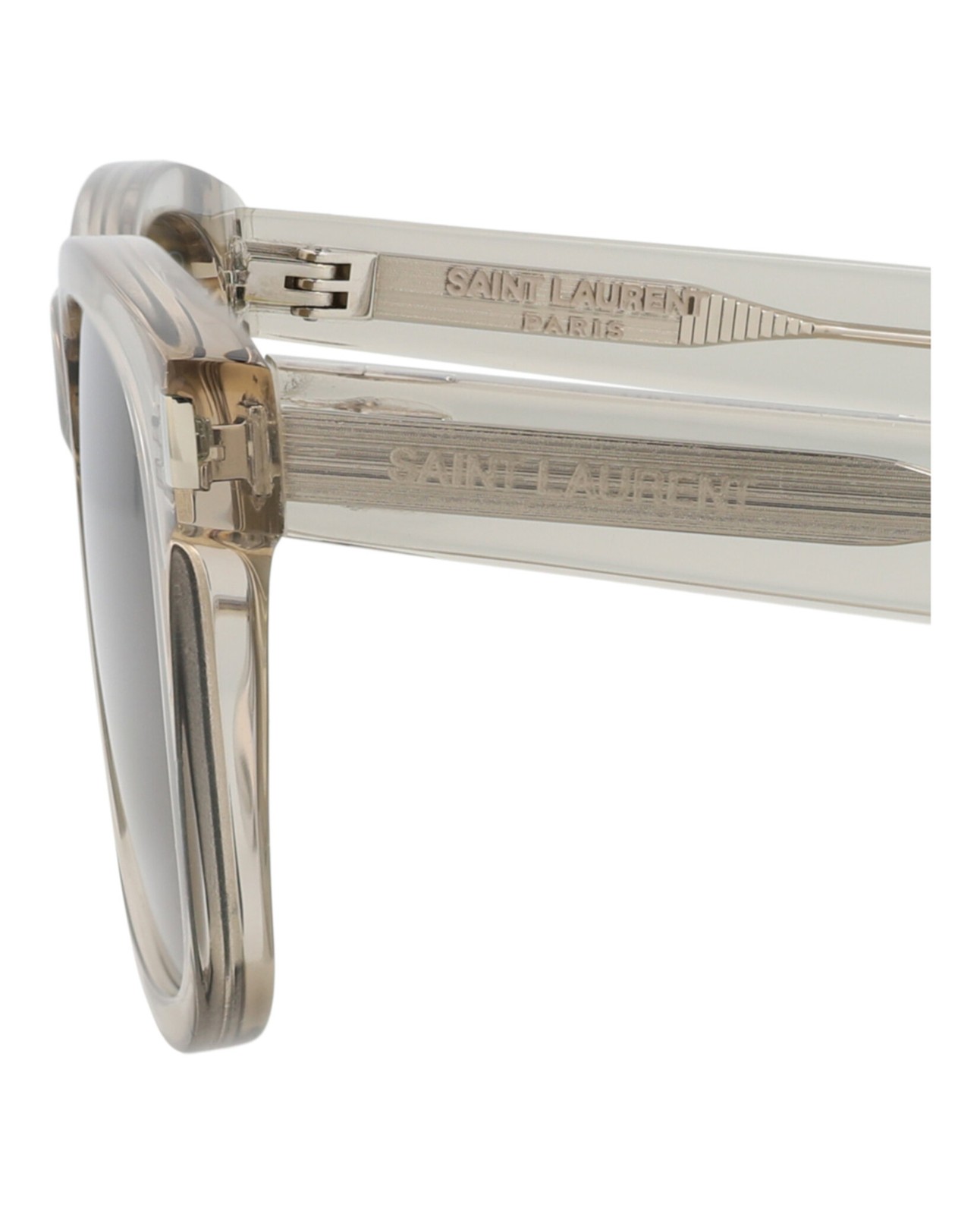 Occhiali Saint Laurent unisex quadrati rettangoli beige beige marrone fashion designer