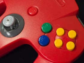 🕹️Nintendo 64 Red Controller NUS-005 Official N64 OEM Tested Working Tight 🔥