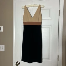 Narciso Rodriguez  SLEEVELESS Color-BLOCK SHEATH DRESS  sz 44/ US 8