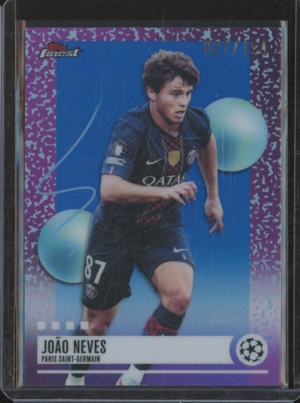 2025-26 Topps UCC Finest JOAO NEVES #348 Blue Refractor /150 PSG JA331