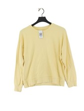 Hush Men's Jumper XS Yellow 100 Cotton Round Neck Pullover