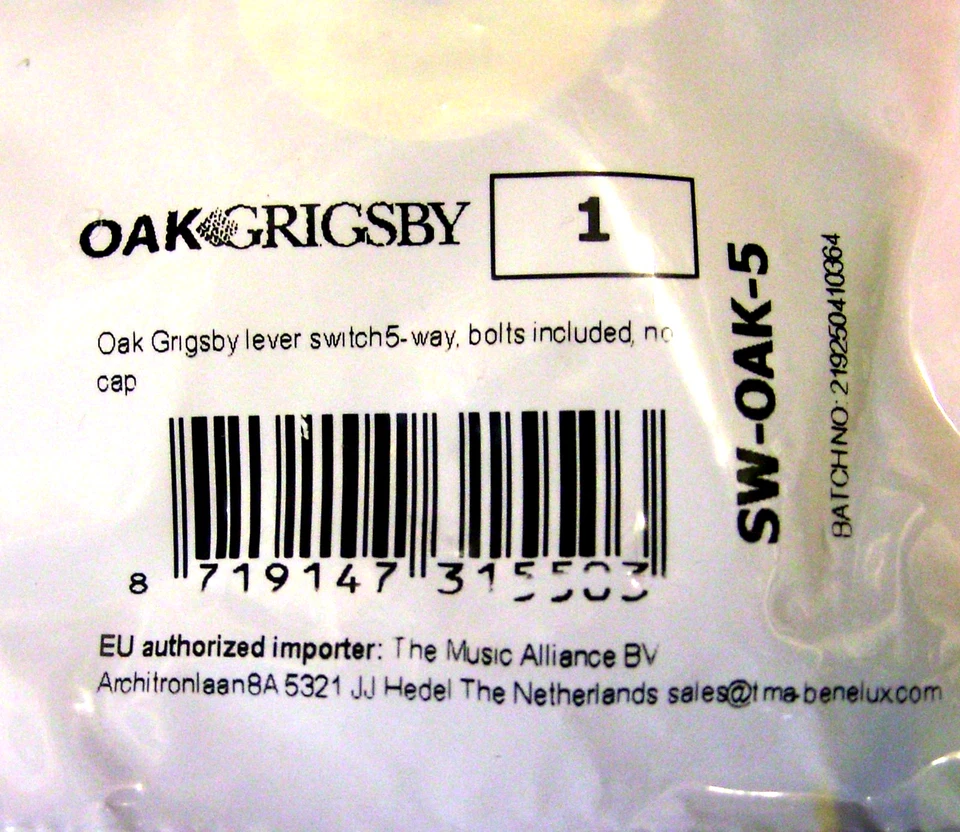 GENUINE Oak Grigsby 5-Way Switch - Fender Stratocaster etc.  - Image 3 of 3