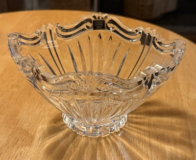Vintage Oneida Nobilis 24% Lead Crystal Royal Candy Bowl Italy