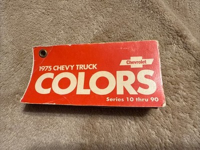 1975 Chevy Pickup Dealership Color Chart
