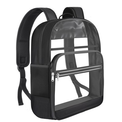 Clear Backpack for Middle & High School - Sturdy PVC Transparent Bookbag for ...