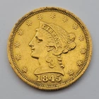 1845-P $2.50 Liberty Head Gold Quarter Eagle Philadelphia 2 1/2 PRE33 US Coin