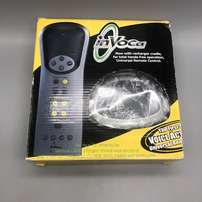 Invoca Voice Activated Universal Remote Control 4 in 1 With Rechargeable Cradle
