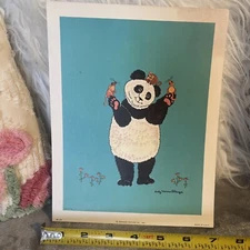 Vintage Bernard Picture Co Print Panda 