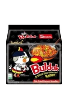 Buldak Hot Spicy Chicken Ramen Noodle Korean Stir-Fried Ramen, Original Flavor, 