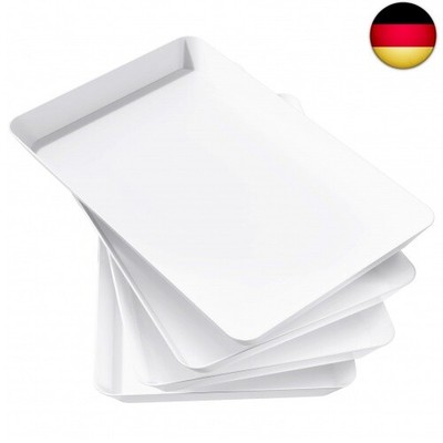 Lifewit Kunststoff Serviertablett, 36,7 x 24 cm, Großes Tablett, 4er-Set, 