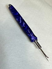 Hand carved Purple / Lavender Acrylic seam ripper sewing tool Chrome finish