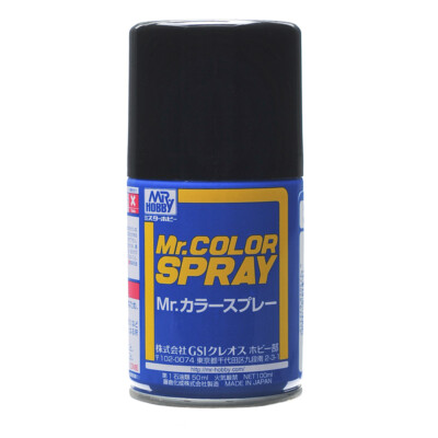 MW22 MR. HOBBY S033 FLAT BLACK/MATT SCHWARZ (100 ML)  MR. COLOR SPRAY GSI