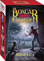 The Boxcar Children: 1-4, Cardboard Case Kids Stories Books Mystery Series on sale The Boxcar Children: 1-4, Cardboard Case Kids Stories Books Mystery Series on sale