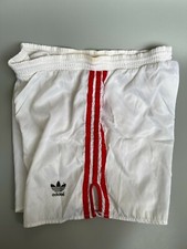 VINTAGE ADIDAS SHORTS GLANZ FOOTBALL SOCCER MENS SPRINTER WHITE SIZE M 6