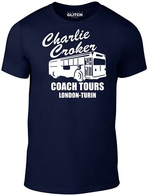 Herren-T-Shirt Charlie Croker Coach Tours - italienischer Job Michael Caine Film 60er Jahre TV