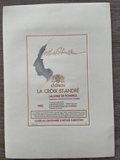 1982 Château La Croix Saint André Lithograph - A4 Size