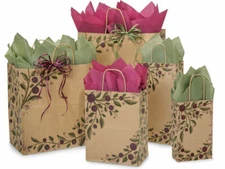 TUSCAN HARVEST Design Kraft Paper Gift Bag ONLY Choose Size & Pack Amount