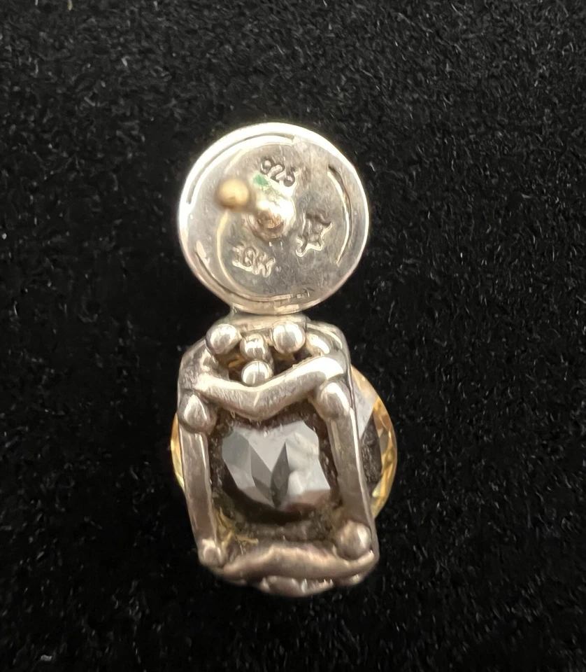 Pendientes de citrino John Hardy de plata de ley 925 y oro amarillo de 18k Foto 4 de 4