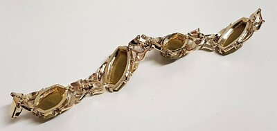 Bracelet Vintage Résine Vert Kaki Avec Fermoir Doré - Bijou Rétro Années 70/80