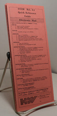 SYSM Rel. 6.3 Quick Reference Guide - folding card - K9