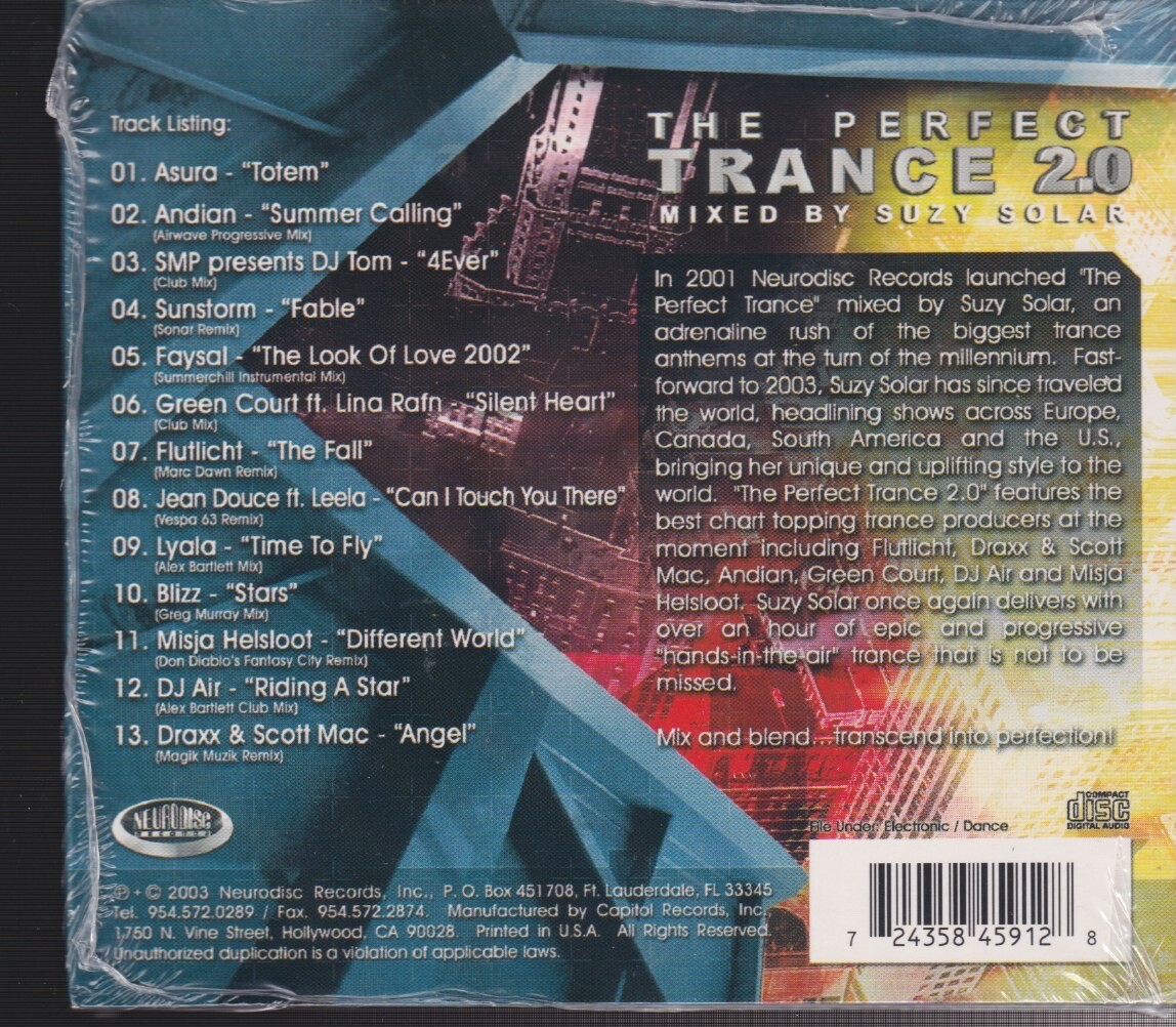 the perfect trance 2.0 mixed by suzy solar cd sealed | eBay