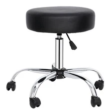 Adjustable Rolling Salon Stool Spa Swivel Chair w/Wheel Ultra-Thick Seat Cushion