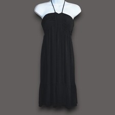 ALLEN B. Women's Size S Halter Top Padded bust Little Black DRESS