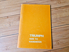 Triumph 1500 TC Owners Handbook Manual 3rd Edition - Part No 545636