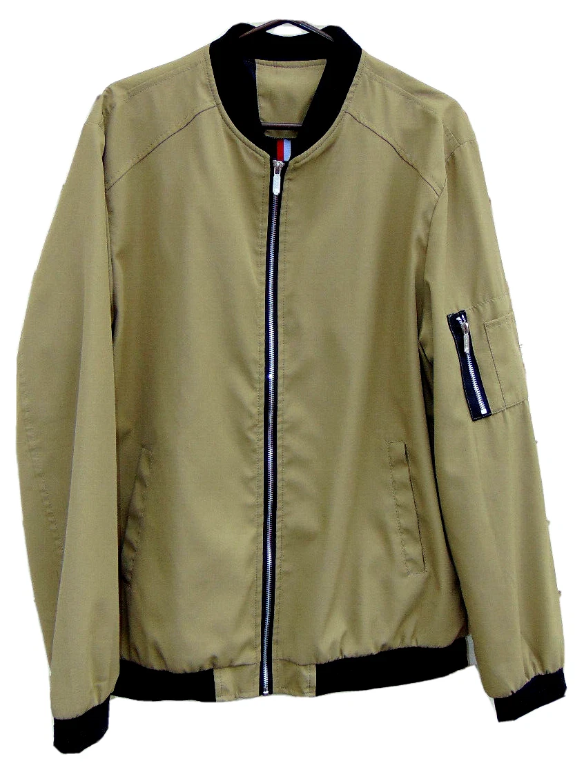 Men's BOMBER JACKET, Khaki, Clothing